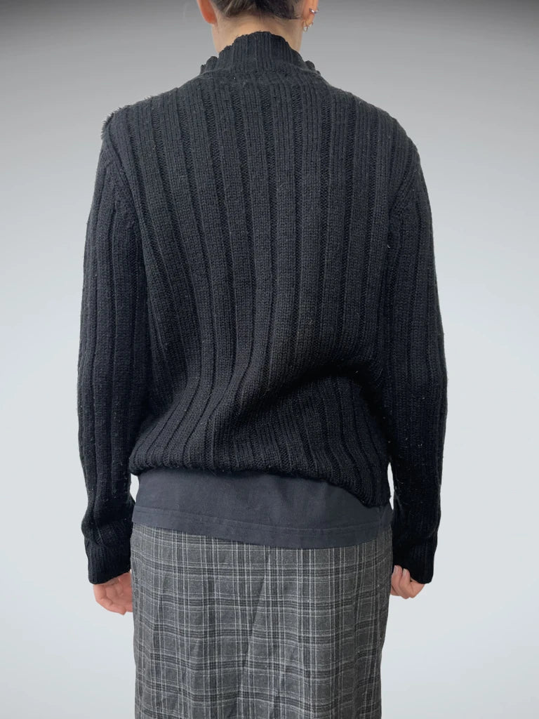 back view, Valenti Fur Jumper, vintage Y2K second hand piece