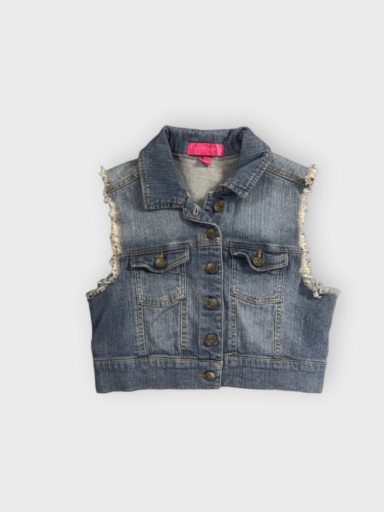 front view, Tinseltown Button-Up Denim Vest Women, vintage Y2K second hand piece