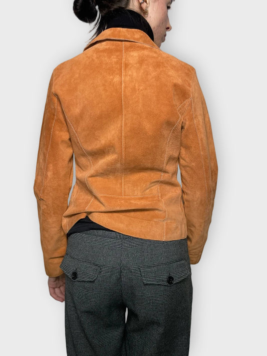 back view, Sago Real Leather Jacket, vintage Y2K second hand piece