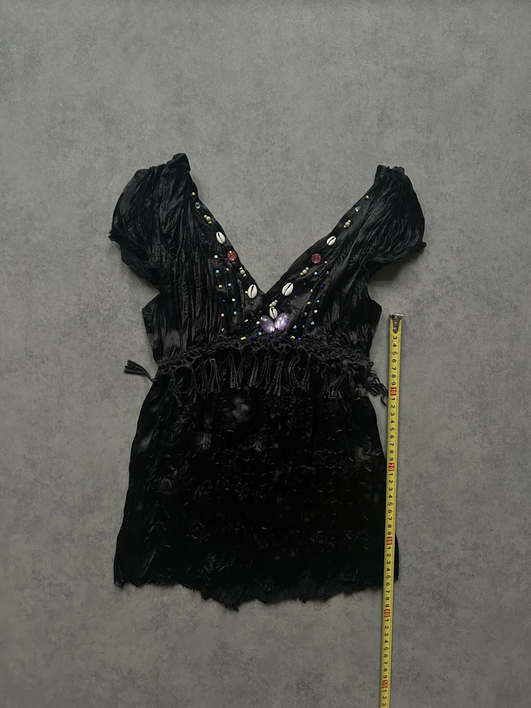 Black Silk Top (M)