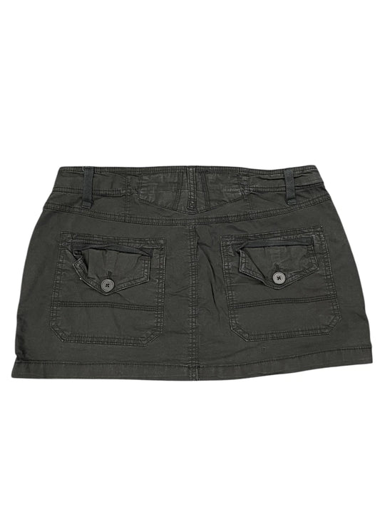 back view, Garage Black Utility Pocket Mini Skirt, vintage Y2K second hand piece