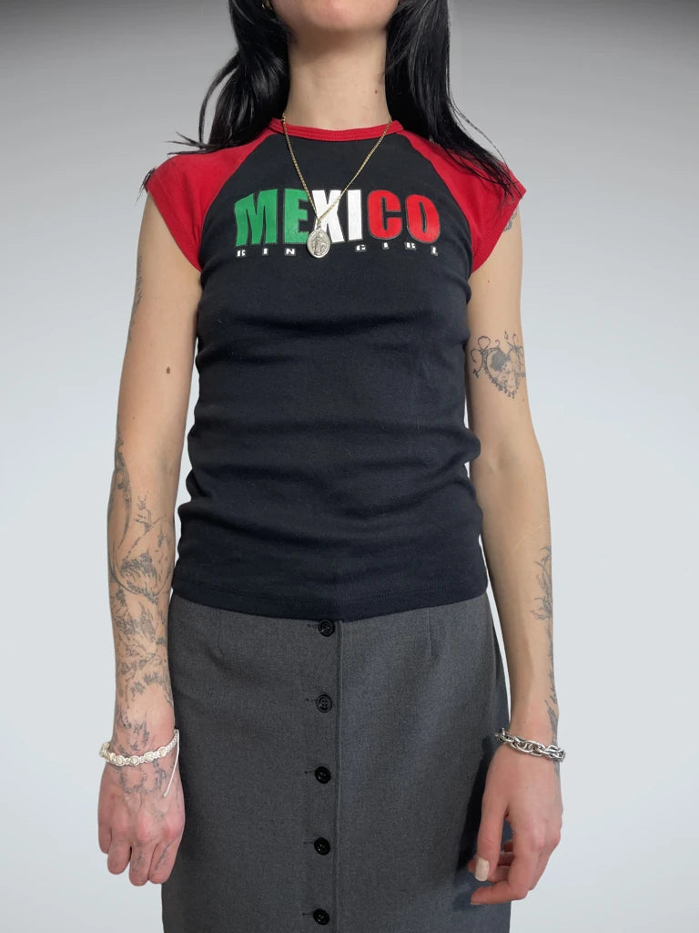 front view, Bella mexico top, vintage Y2K second hand piece