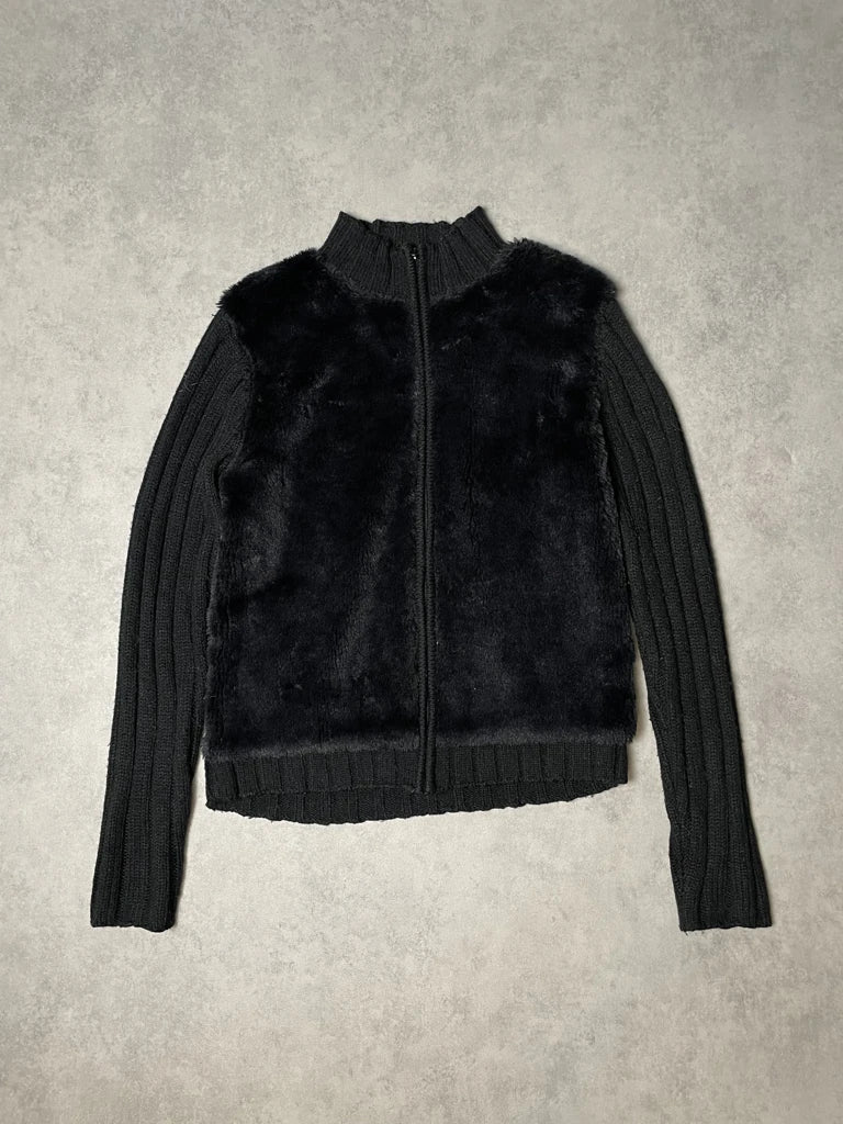 detail view, Valenti Fur Jumper, vintage Y2K second hand piece, image 6
