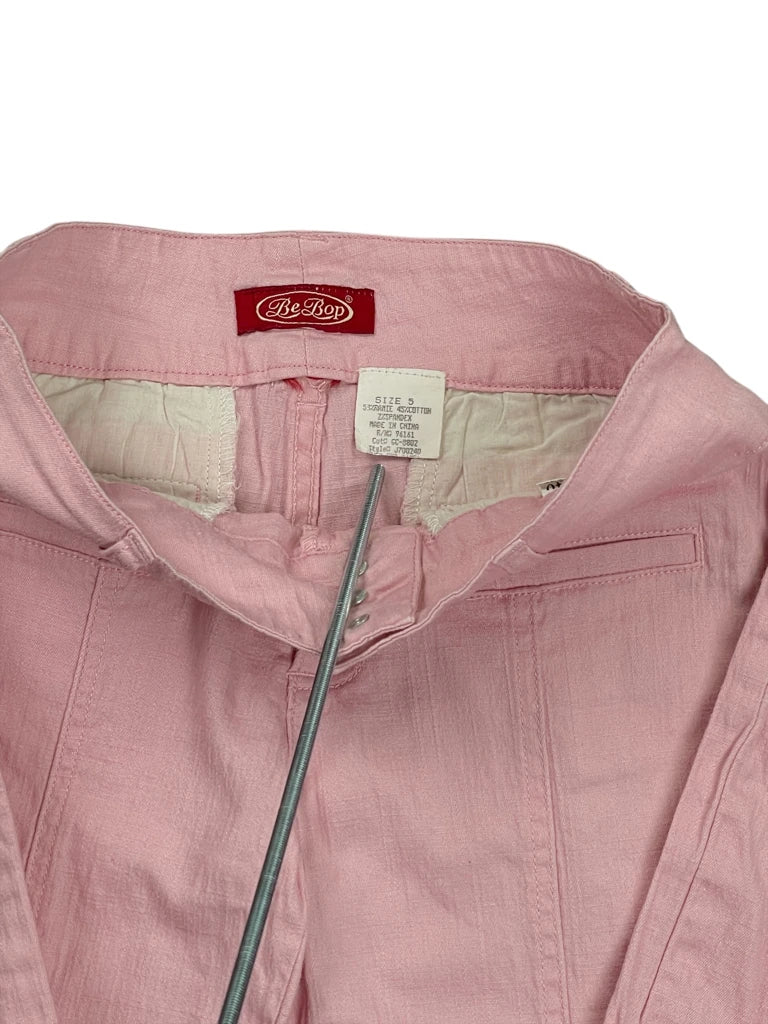 detail view, BeBop Pink Slim-Fit Pants, vintage Y2K second hand piece