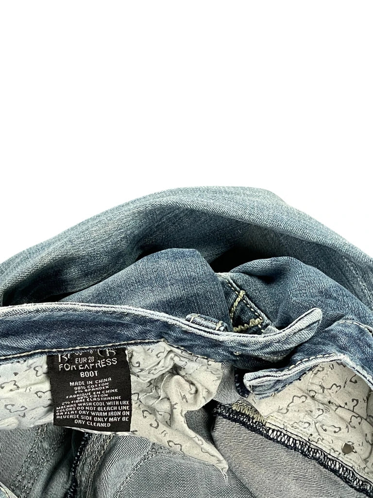detail view, Rerock Blue Denim Pants, vintage Y2K second hand piece