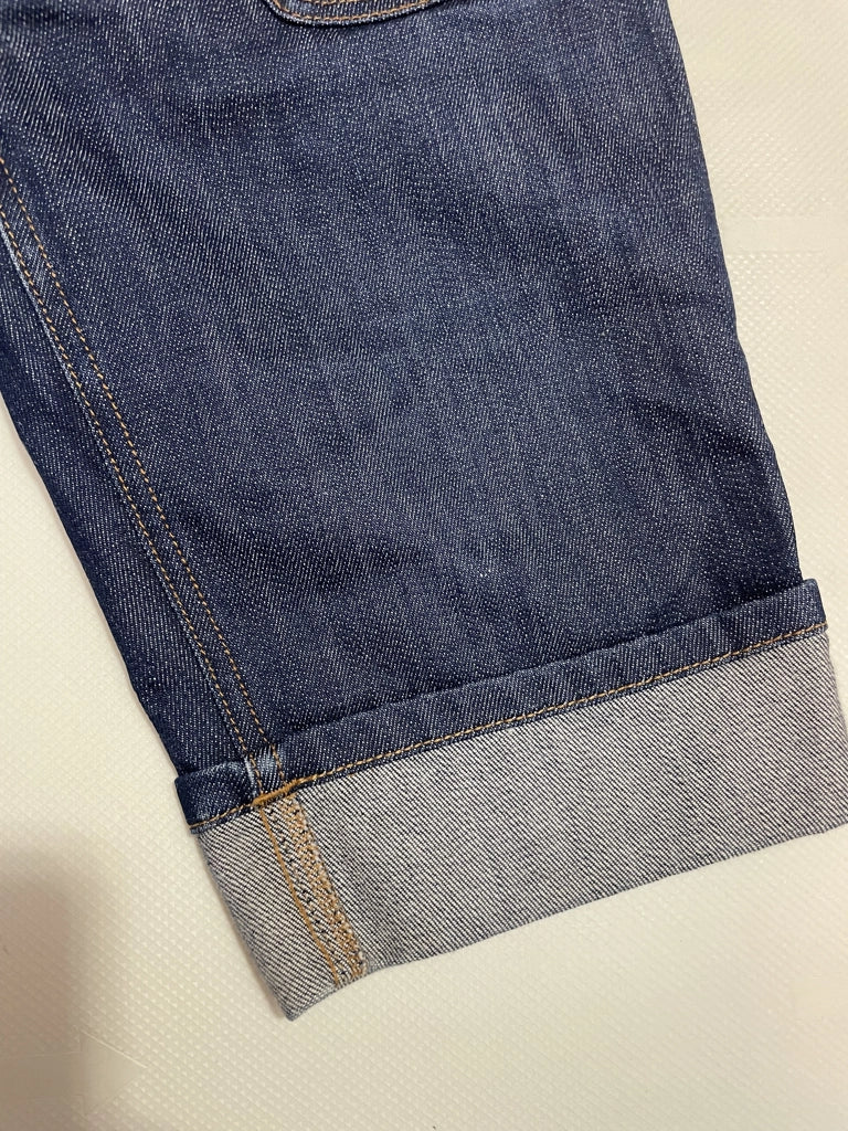 detail view, Dolce & Gabbana Dark Wash Denim Capri Pants Cuff Detail D&G Vintage, vintage Y2K second hand piece, image 5