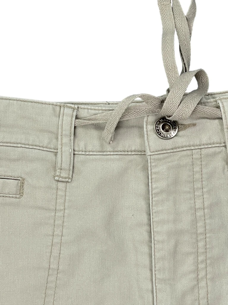 detail view, Maurices Beige Cotton Mini Skirt, vintage Y2K second hand piece