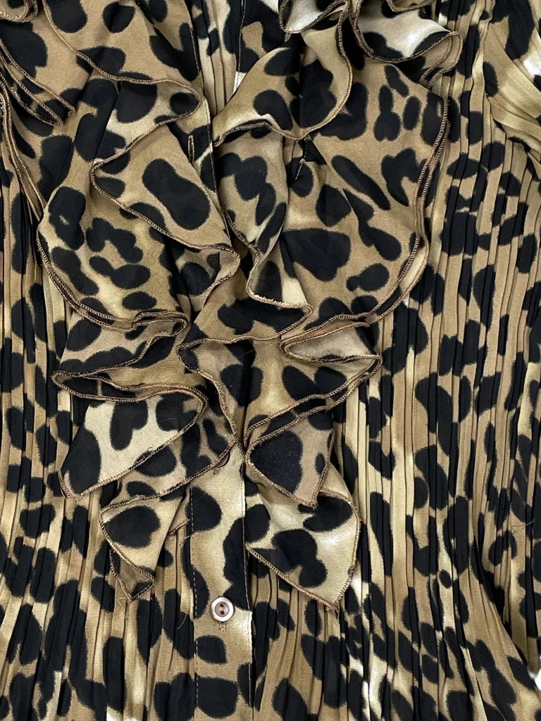detail view, sunny leigh leopard summer dress, vintage Y2K second hand piece, image 4