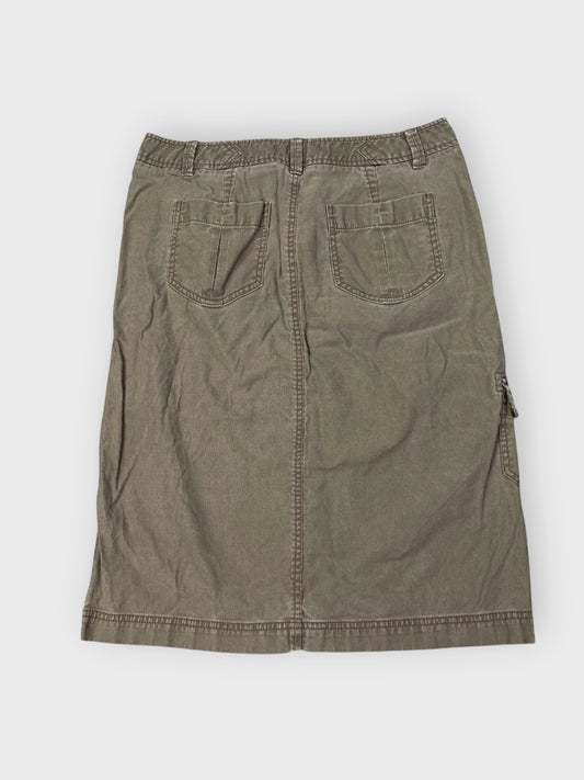 back view, Eddie Bauer Utility Cotton Skirt, vintage Y2K second hand piece