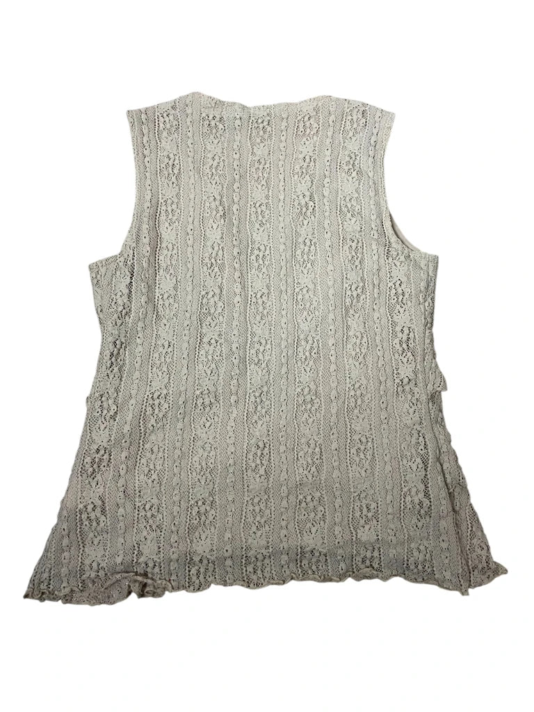 detail view, Apt.9 Softcore – Nude Crochet Sleeveless, vintage Y2K second hand piece, image 6