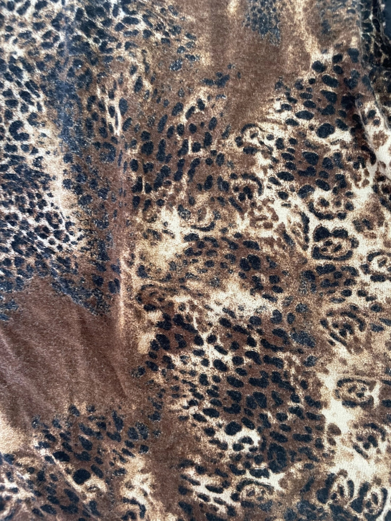 detail view, Miss Sada Leopard Print Off Shoulder Crop Top, vintage Y2K second hand piece