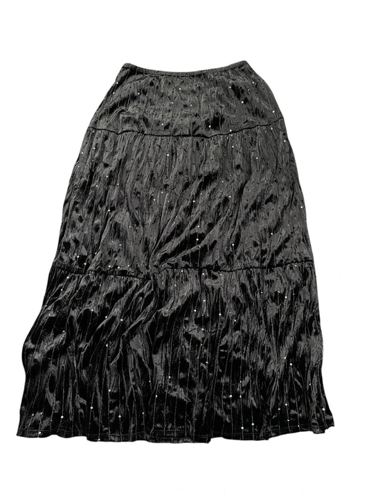 back view, Miorasol Black Midi Skirt, vintage Y2K second hand piece