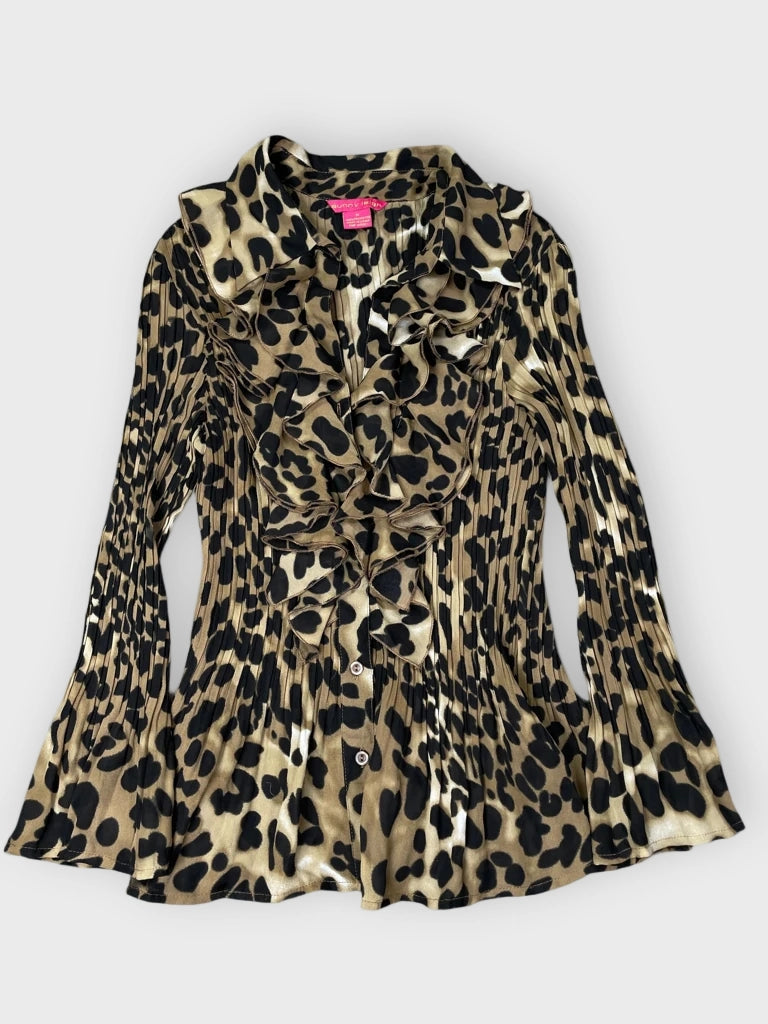 front view, sunny leigh leopard summer dress, vintage Y2K second hand piece