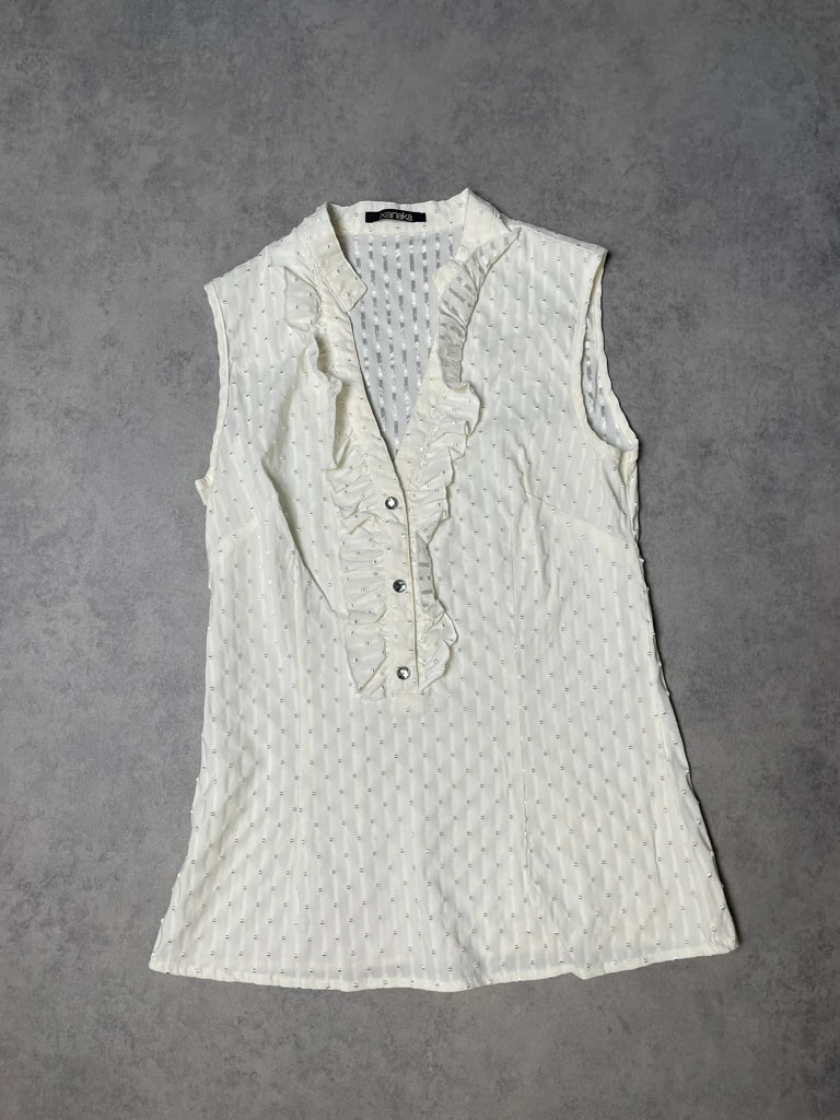 detail view, Sleeveless Shirt, vintage Y2K second hand piece, image 6