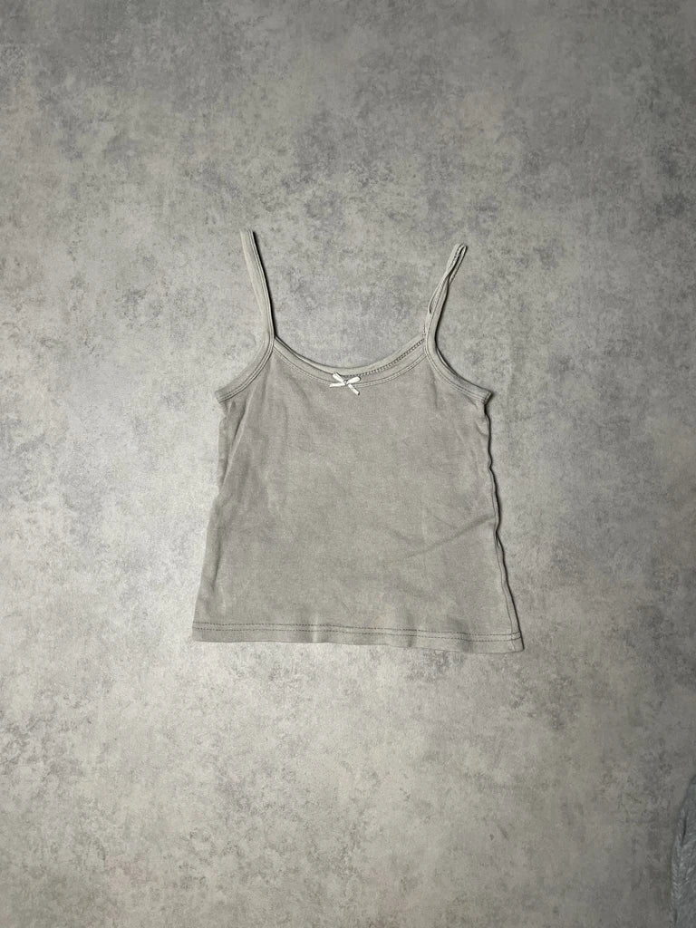 detail view, Grey Tank Top, vintage Y2K second hand piece, image 6