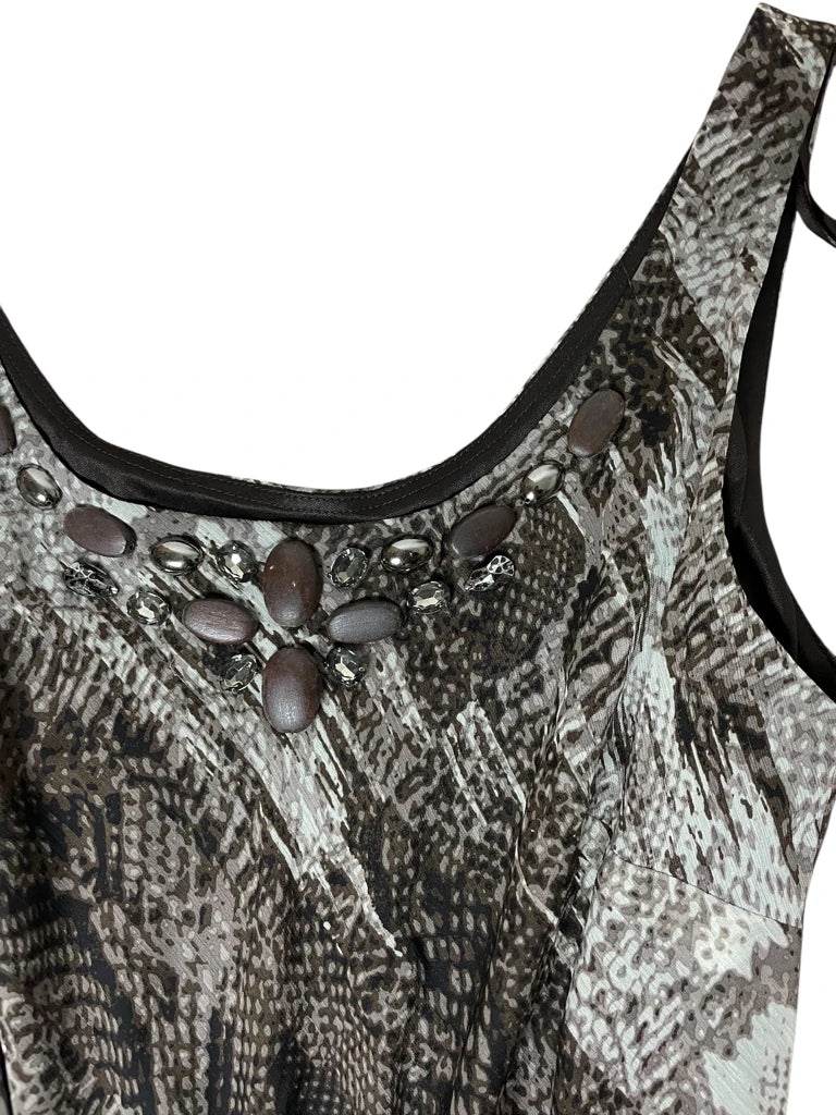 detail view, Laura Viper Veil – Wild Mesh Maxi Dress (L?), vintage Y2K second hand piece