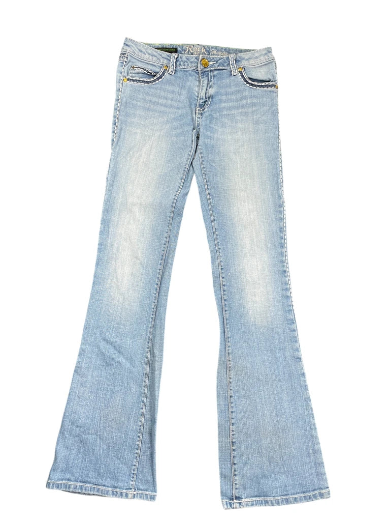 back view, Rock Light Blue Denim Jeans, vintage Y2K second hand piece