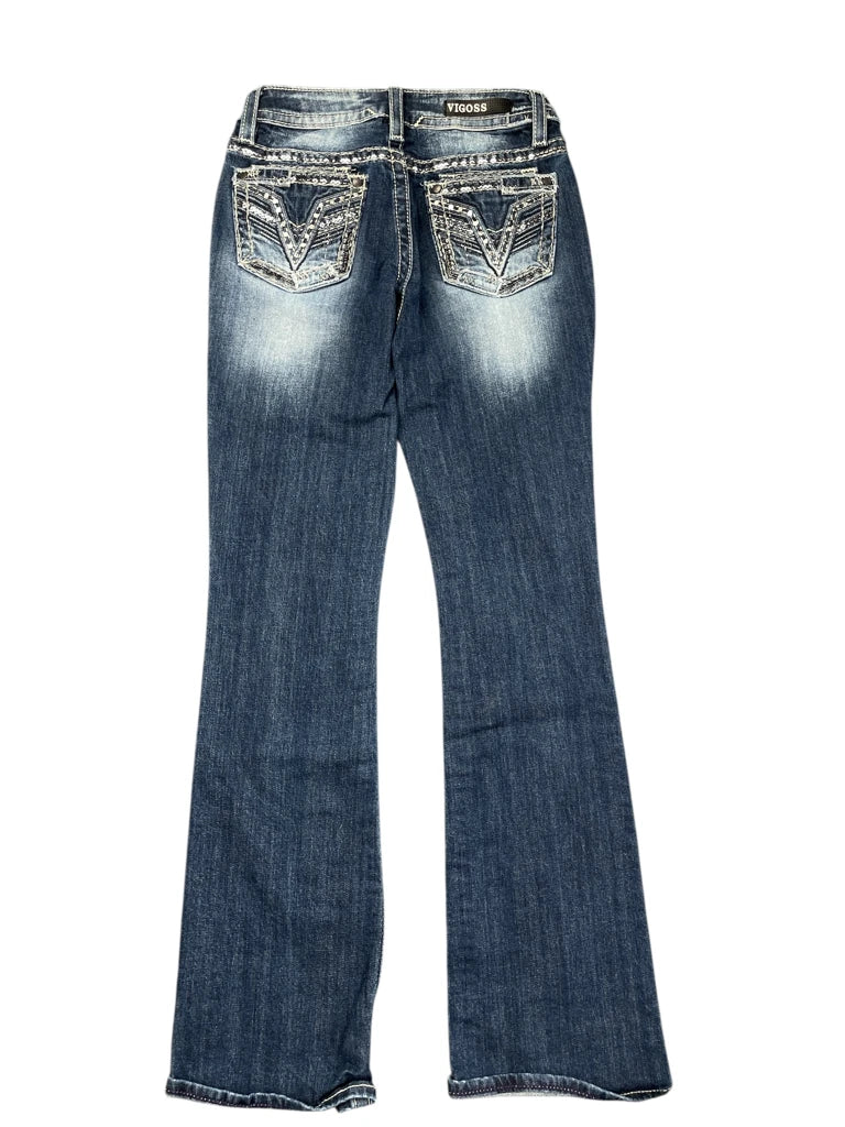 back view, Vigoss Blue Slim Fit Jeans, vintage Y2K second hand piece