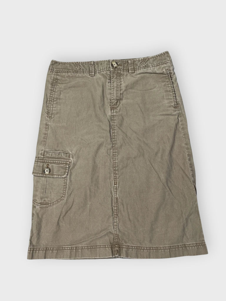 front view, Eddie Bauer Utility Cotton Skirt, vintage Y2K second hand piece