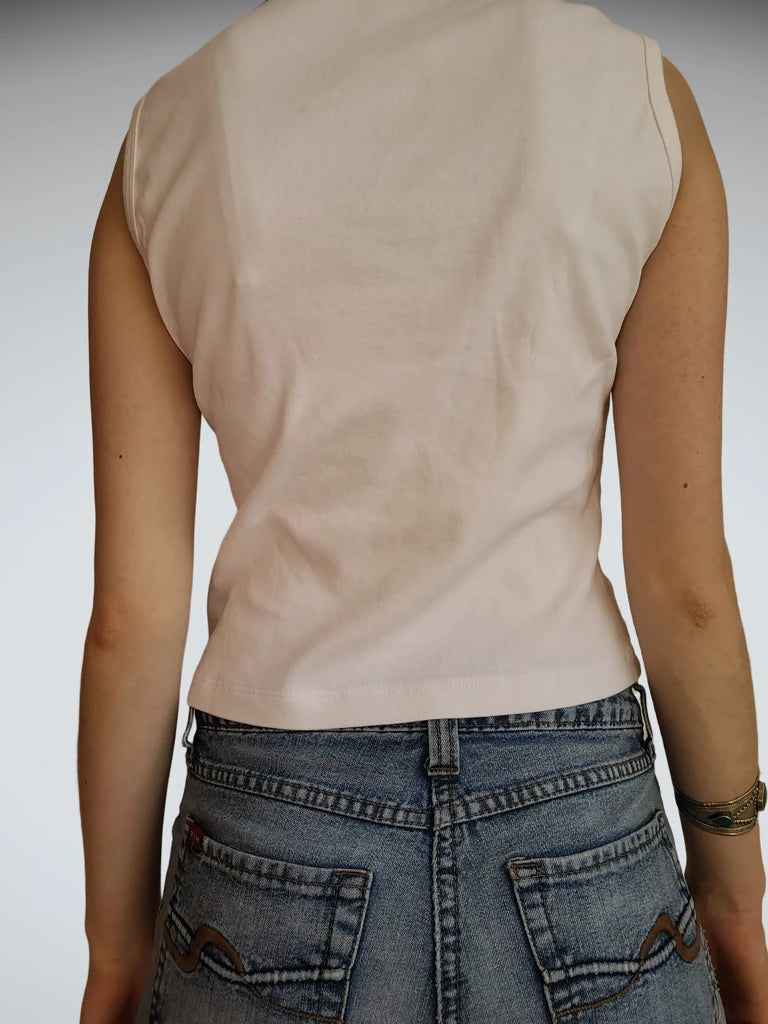 Classic White Fitted Top (S)
