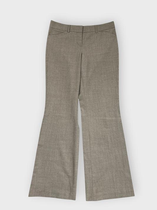 front view, Editor Brown Tailored Flared Suit Pants, vintage Y2K second hand piece