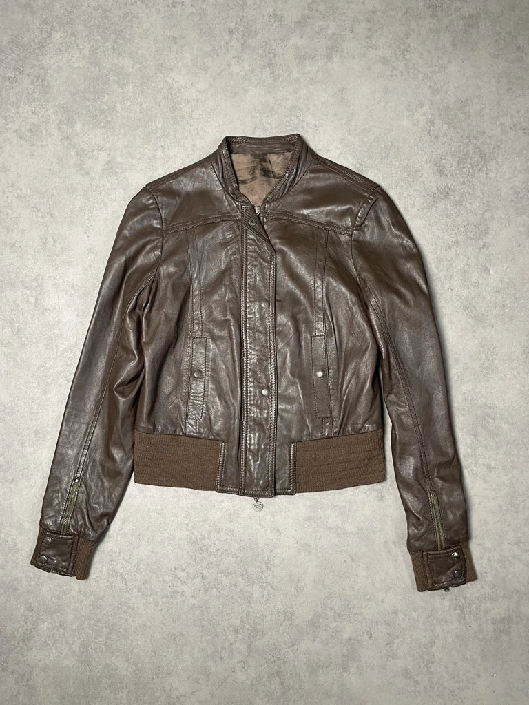 detail view, Patrizia Pepe Leather Jacket, vintage Y2K second hand piece, image 6
