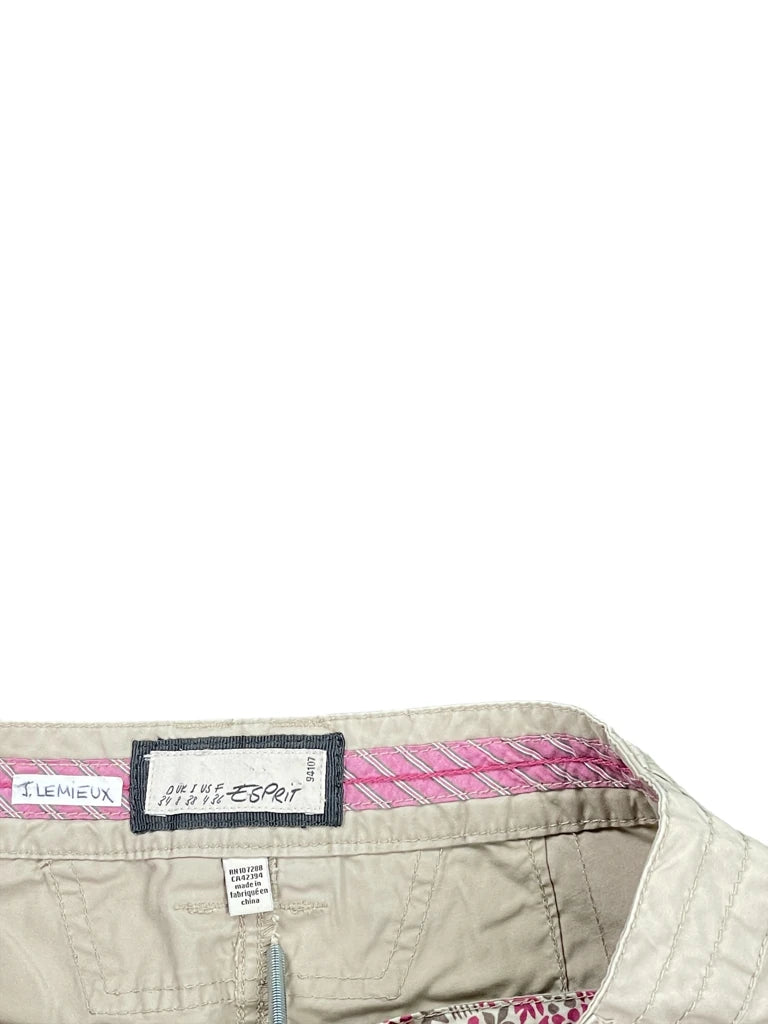 detail view, Esprit Beige Wide-Leg Pants, vintage Y2K second hand piece