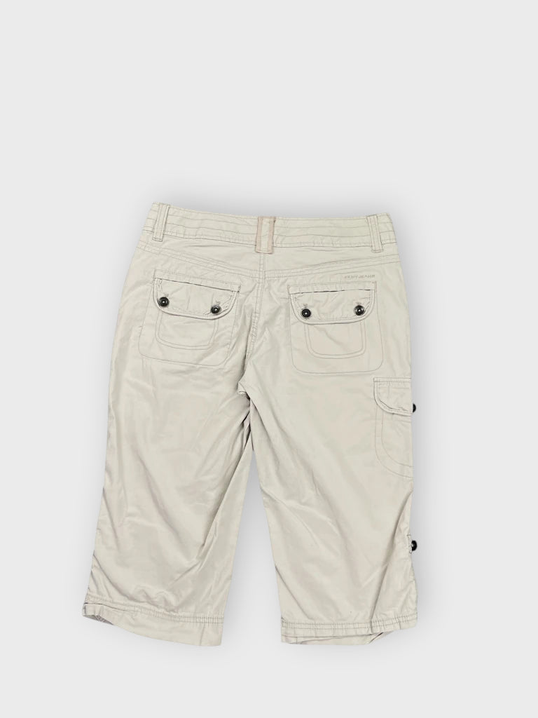 back view, DKNY Light Grey Utility Shorts, vintage Y2K second hand piece