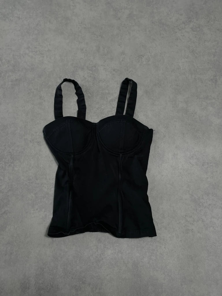detail view, Charlotte Russe Black Corset, vintage Y2K second hand piece, image 4