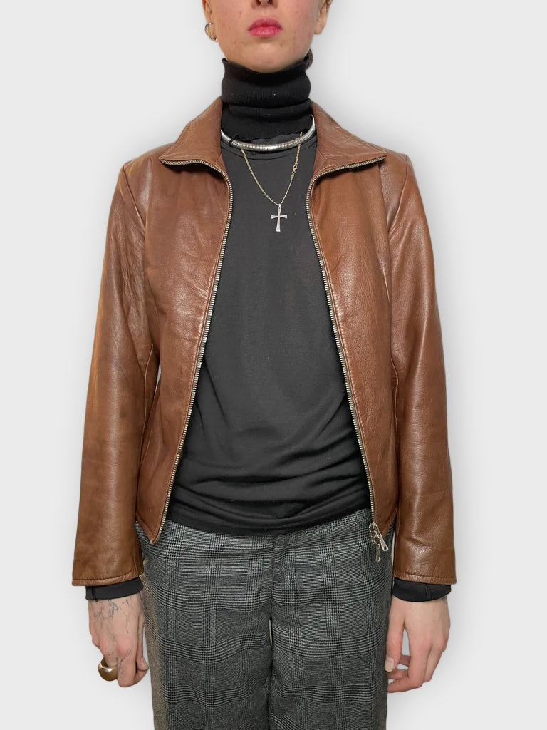 front view, Giubipel JacketGiubipe l Leather, vintage Y2K second hand piece