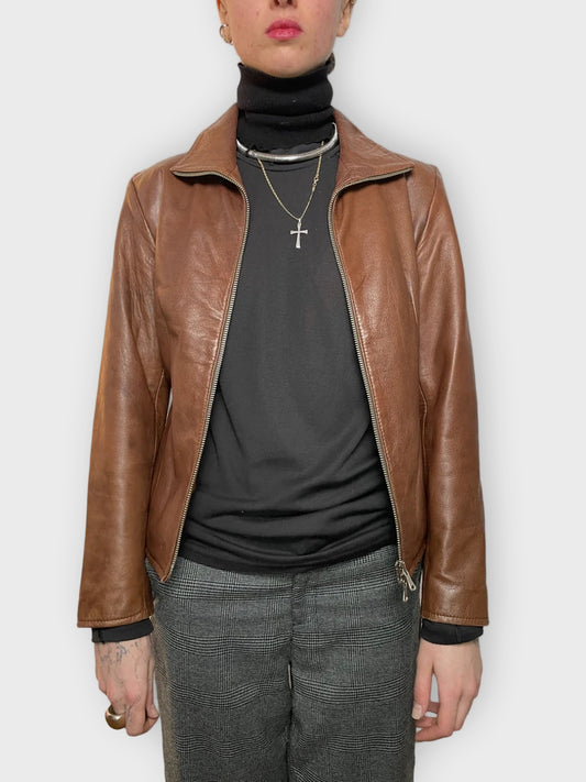 front view, Giubipel JacketGiubipe l Leather, vintage Y2K second hand piece