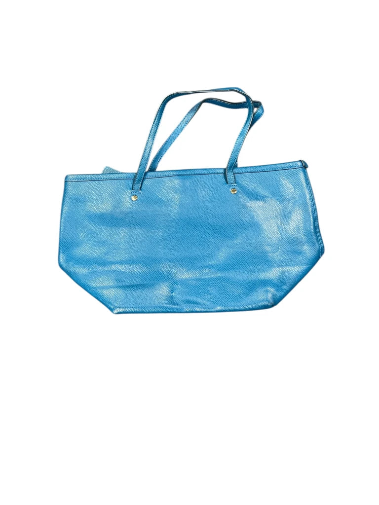 back view, Coach Turquoise Leather Tote Bag (ONESIZE), vintage Y2K second hand piece
