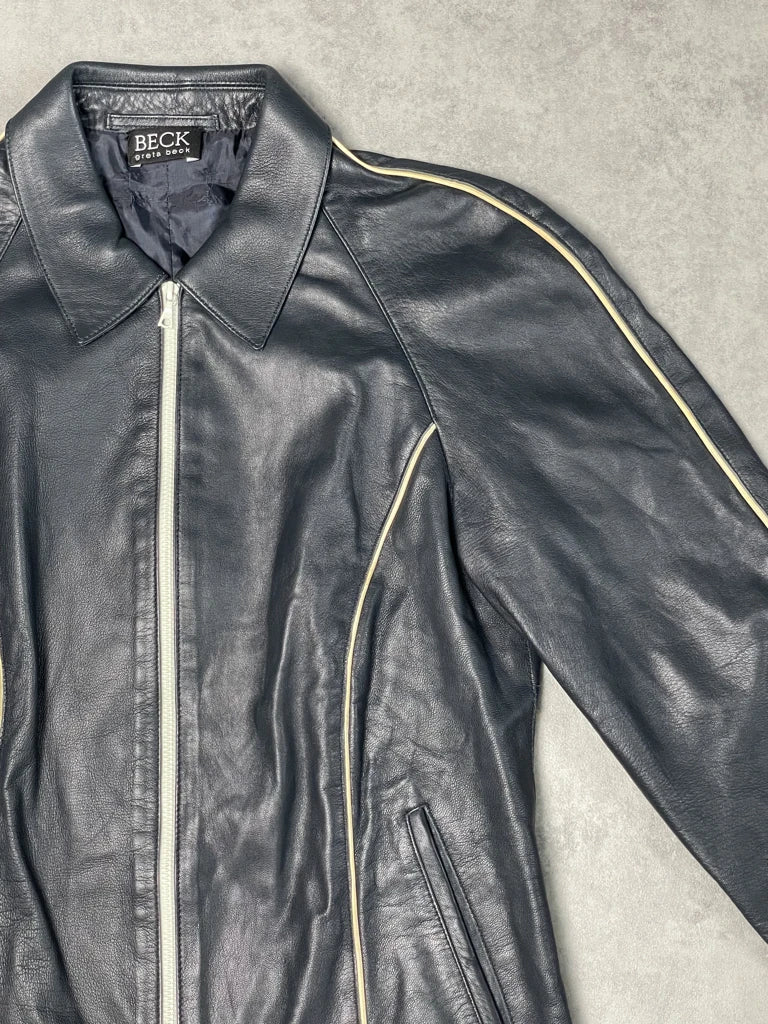 detail view, Greta Beck Leather Jacket, vintage Y2K second hand piece, image 4