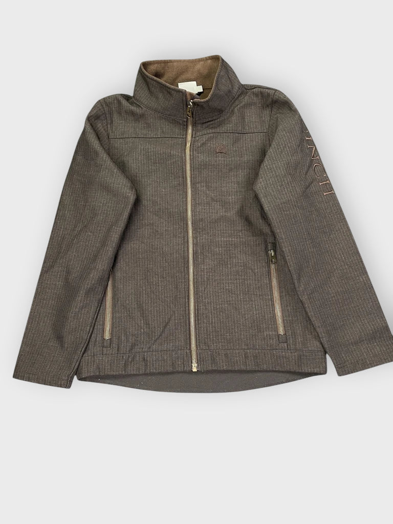 front view, Cinch Brown Softshell Jacket, vintage Y2K second hand piece