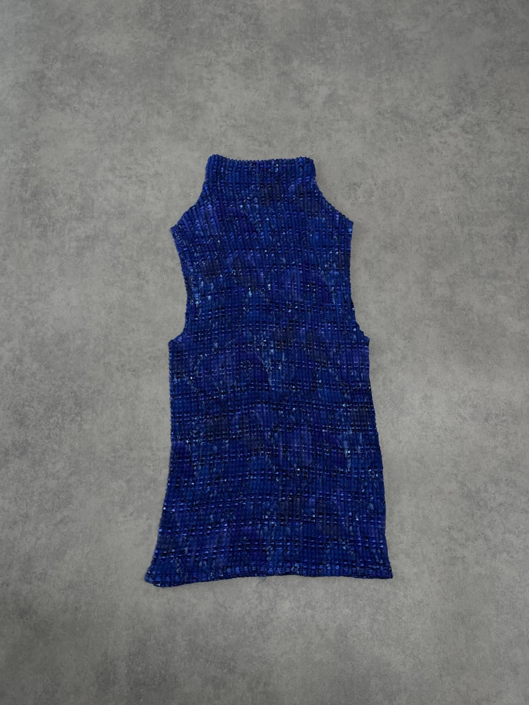 detail view, Blue Elastic Top, vintage Y2K second hand piece, image 6