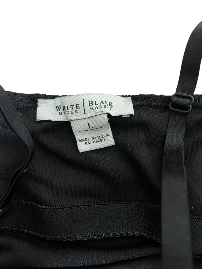 detail view, White Black midnight lace – classic cami, vintage Y2K second hand piece, image 4