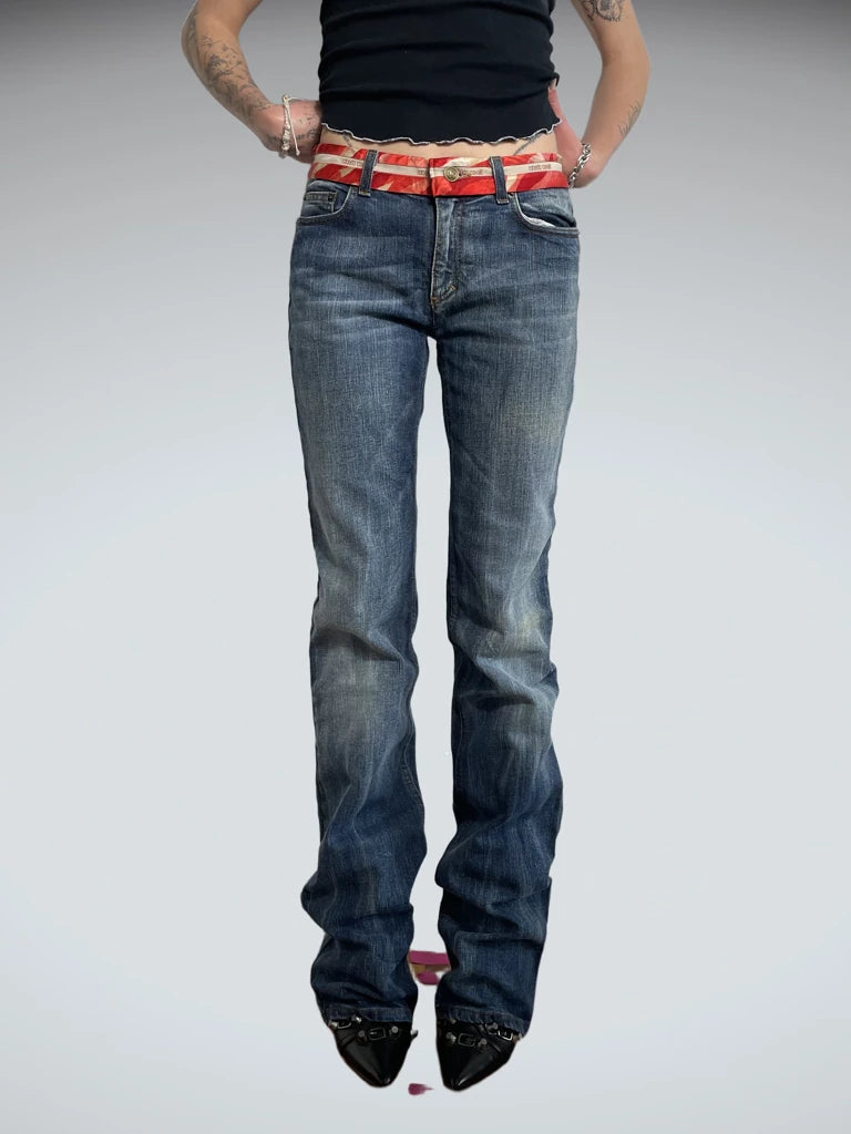 front view, versace jeans, vintage Y2K second hand piece