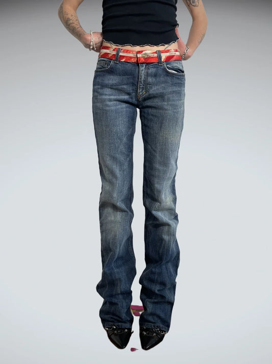 front view, versace jeans, vintage Y2K second hand piece