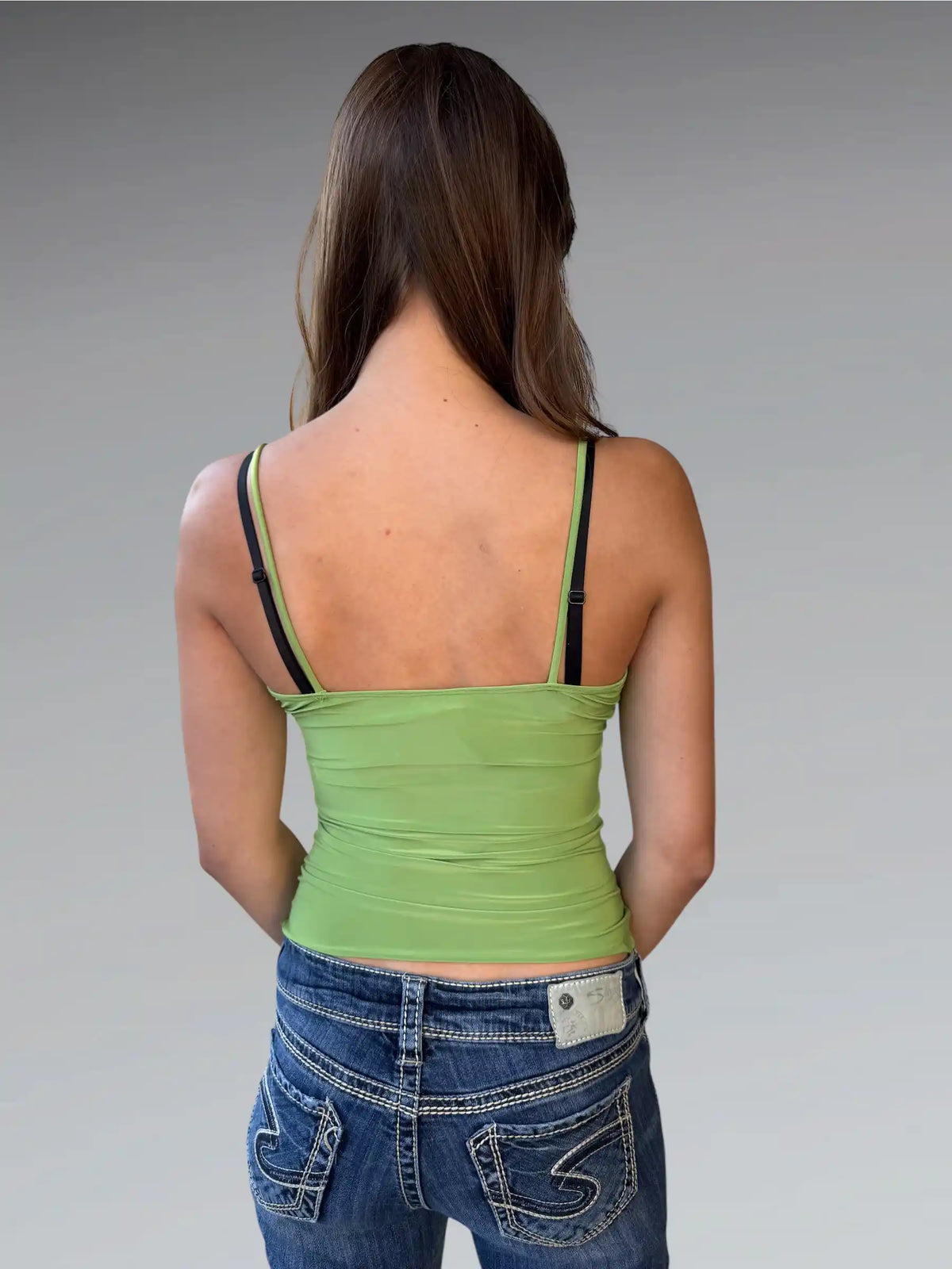 back view, Toomi Apple Satin Cami, vintage Y2K second hand piece