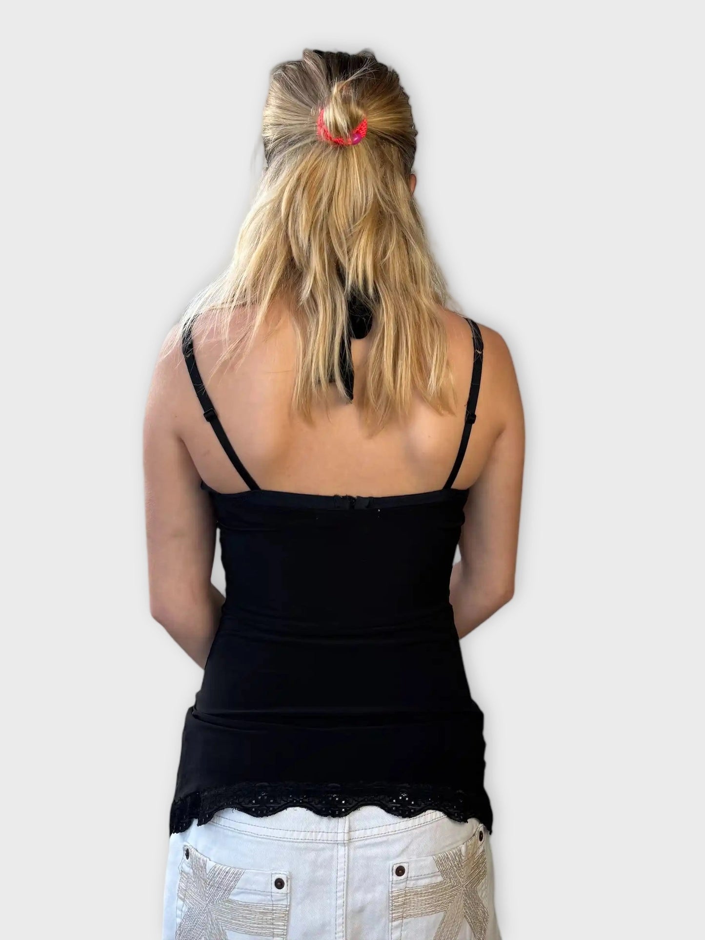 back view, Tribal Olive green brown abstract velvet pattern long sleeve, vintage Y2K second hand piece