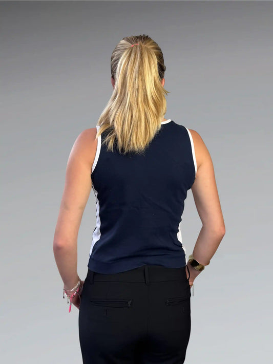 back view, Nike Blue / white top, vintage Y2K second hand piece