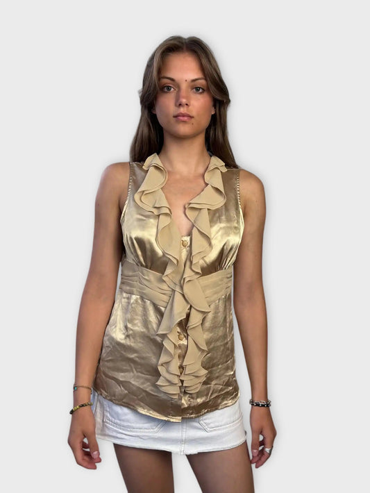 white rose sequin tank (M)