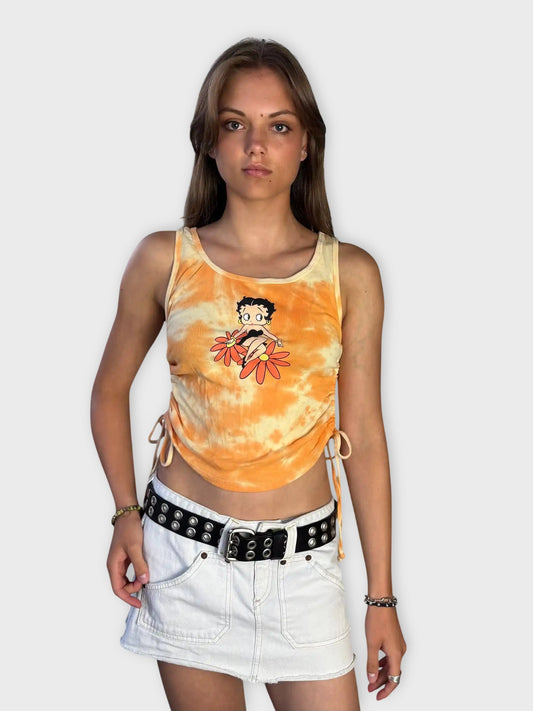 front view, Betty Boop flower top, vintage Y2K second hand piece