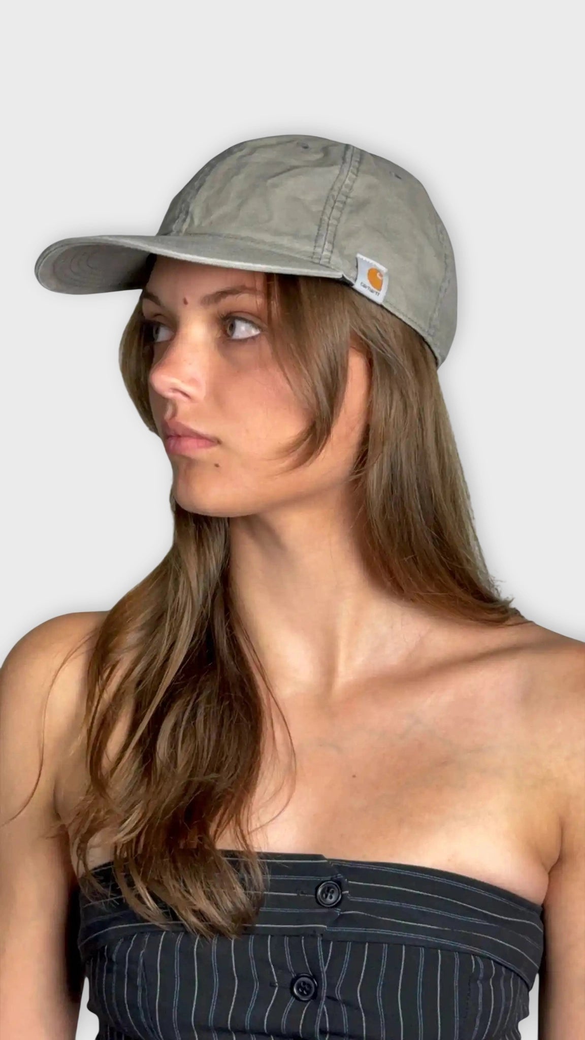 back view, Carhartt Light Olive Cap (ONESIZE), vintage Y2K second hand piece
