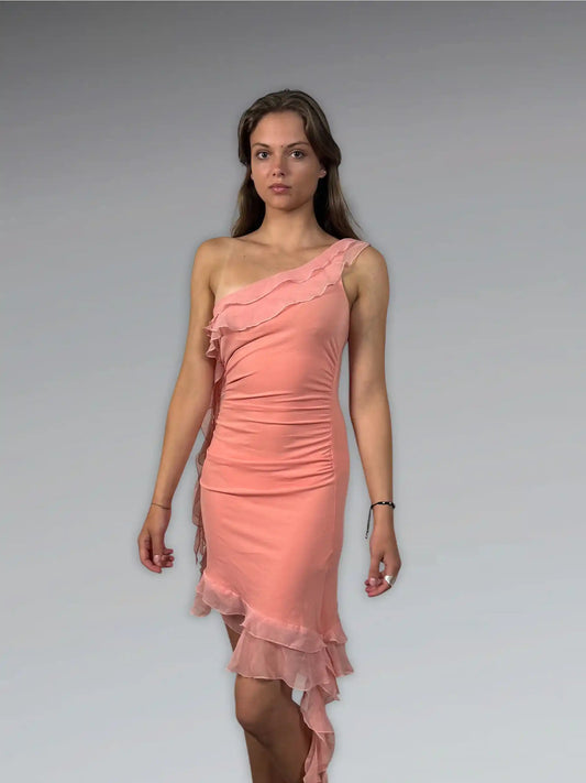 front view, Ruby Rox Sunset Ombre Mini Dress, vintage Y2K second hand piece