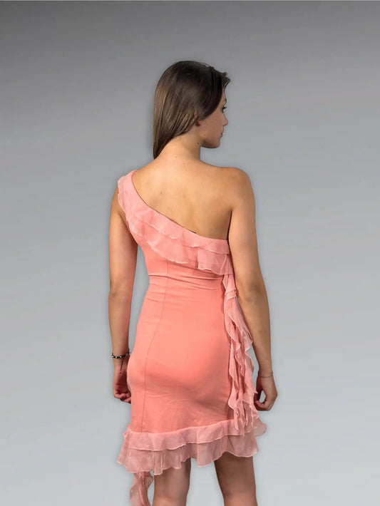 back view, Ruby Rox Sunset Ombre Mini Dress, vintage Y2K second hand piece