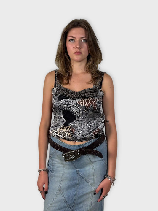 paisley animal mix cami (M)