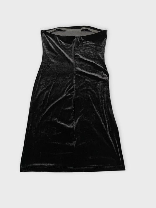 back view, Dan Seltion Velvet Tube Mini Dress, vintage Y2K second hand piece