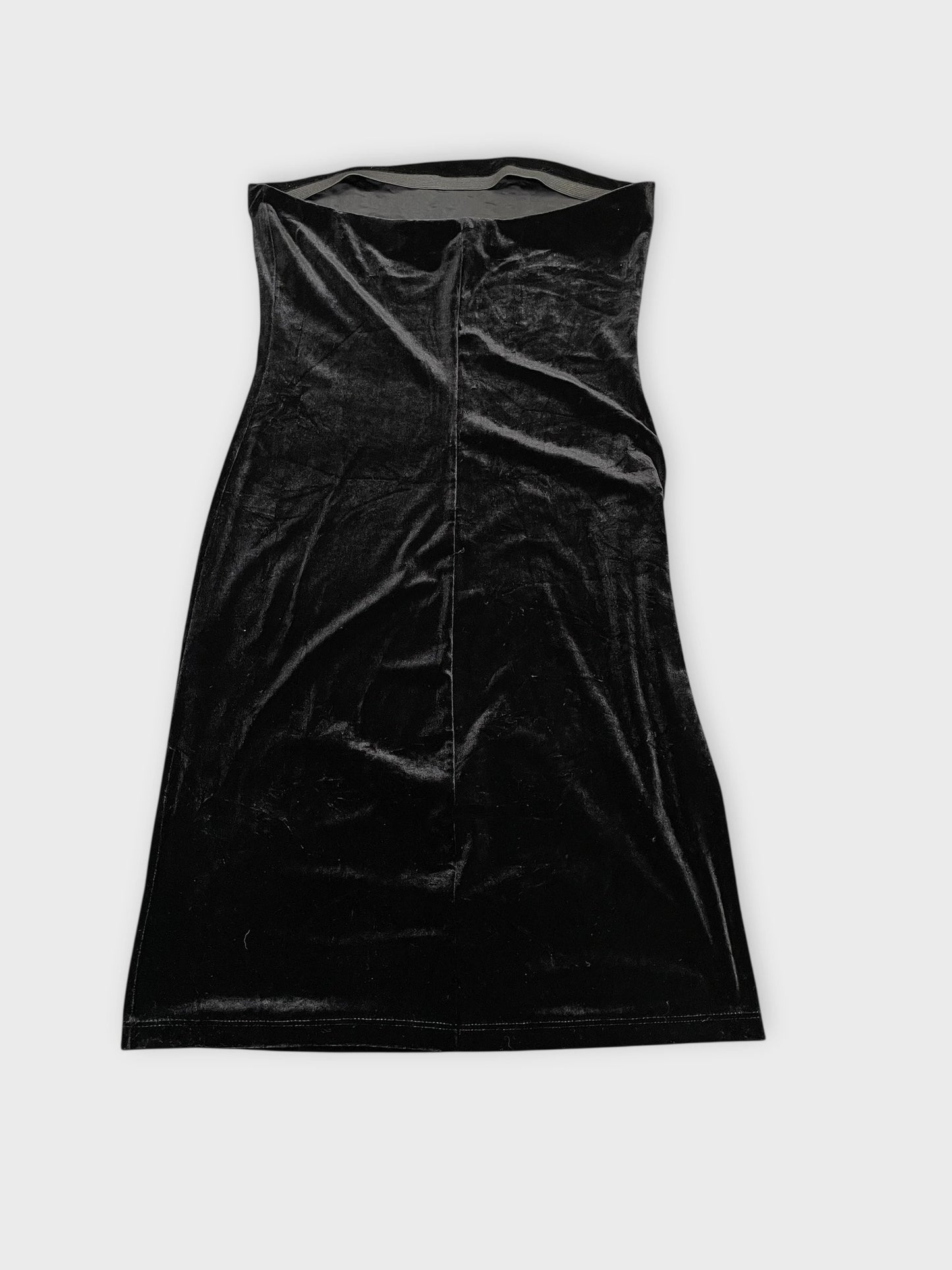 back view, Dan Seltion Velvet Tube Mini Dress, vintage Y2K second hand piece