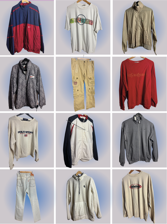 front view, 90s Y2K Men’s Streetwear Resell Bulk – 62 Vintage Pieces (€7.24 Ø), vintage Y2K second hand piece
